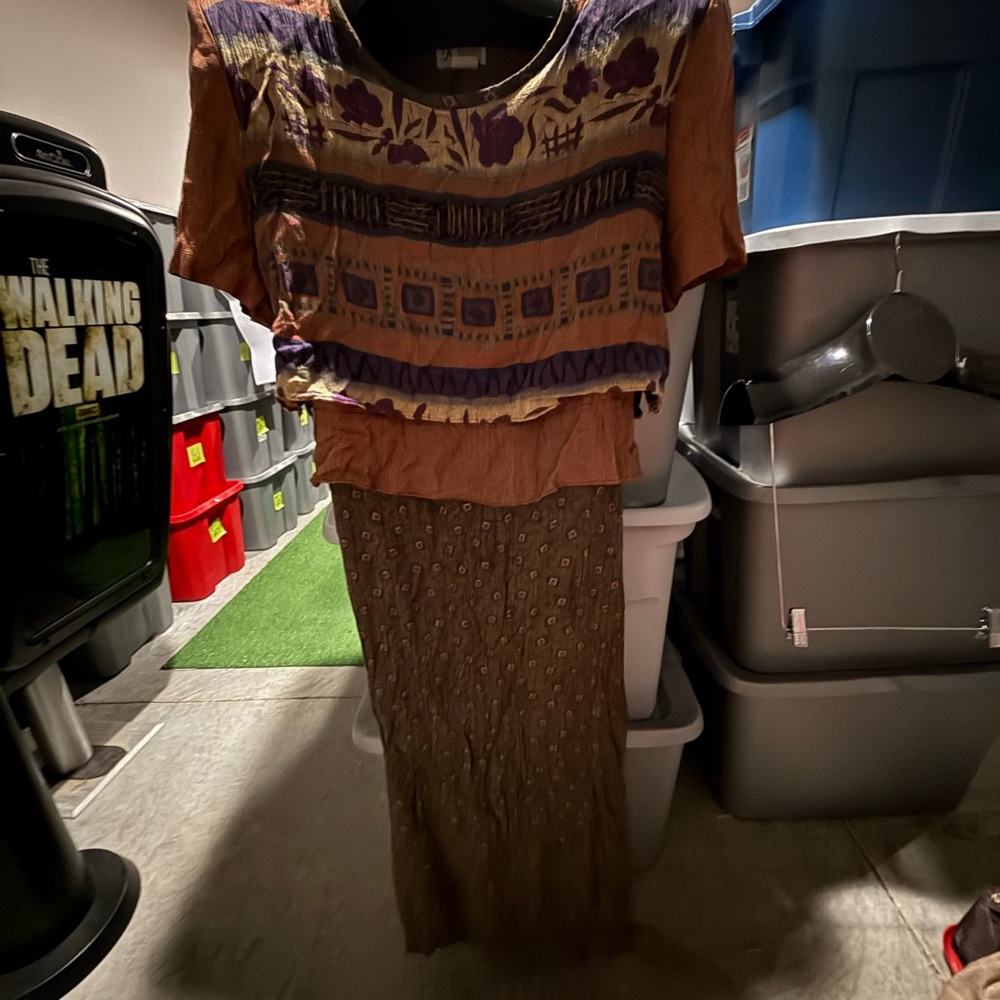 Bohemian Brown and Purple Dress mp80
